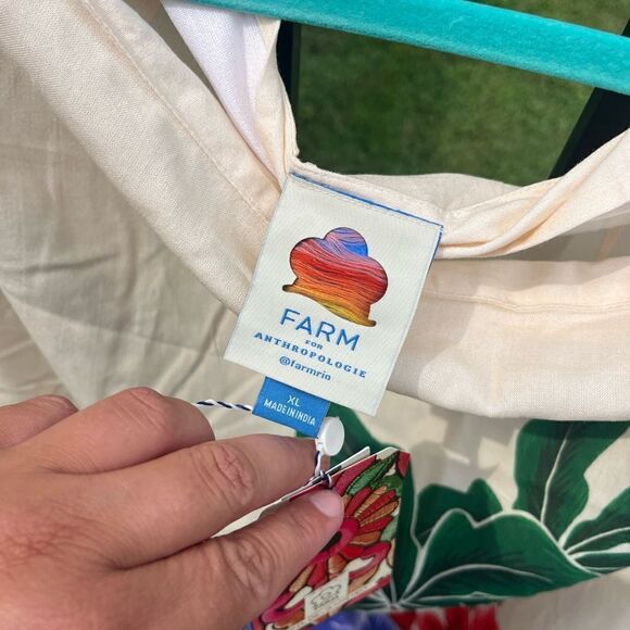 FARM Rio Satin Slip Floral Midi Skirt NWT - Picture 7 of 10